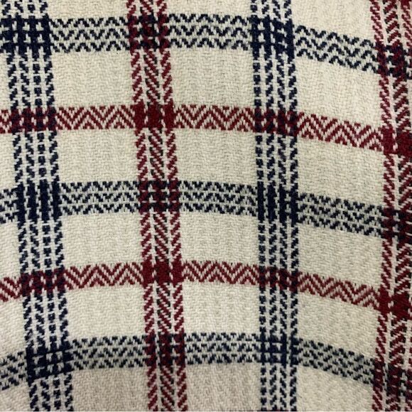 COLUMBIA SHIRT MENS MEDIUM RED WHITE BLUE  CHECK 100% COTTON FLANNEL BUTTON DOWN - Picture 6 of 10